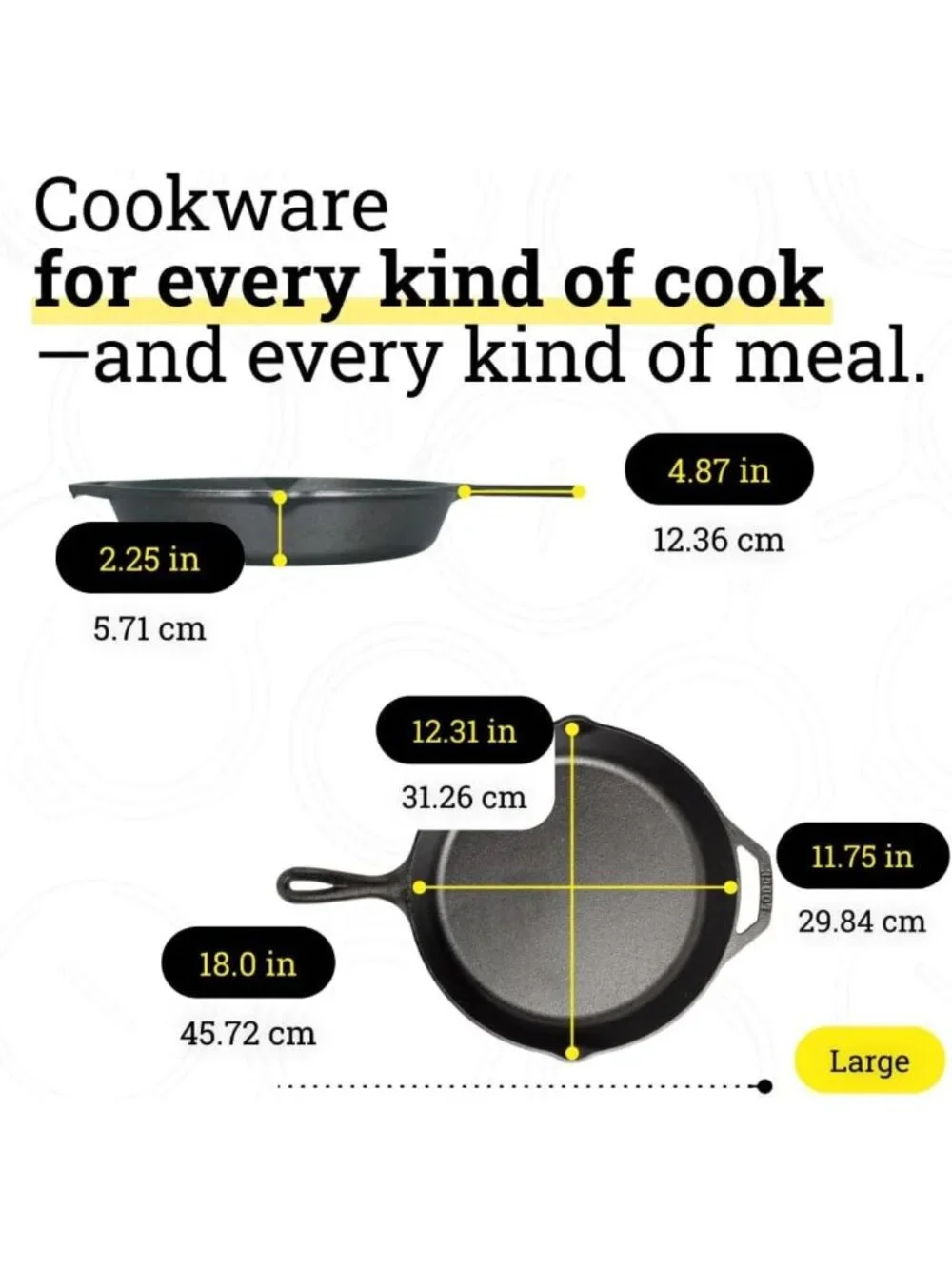 Pre-Seasoned Cast Iron Skillet Set - 8